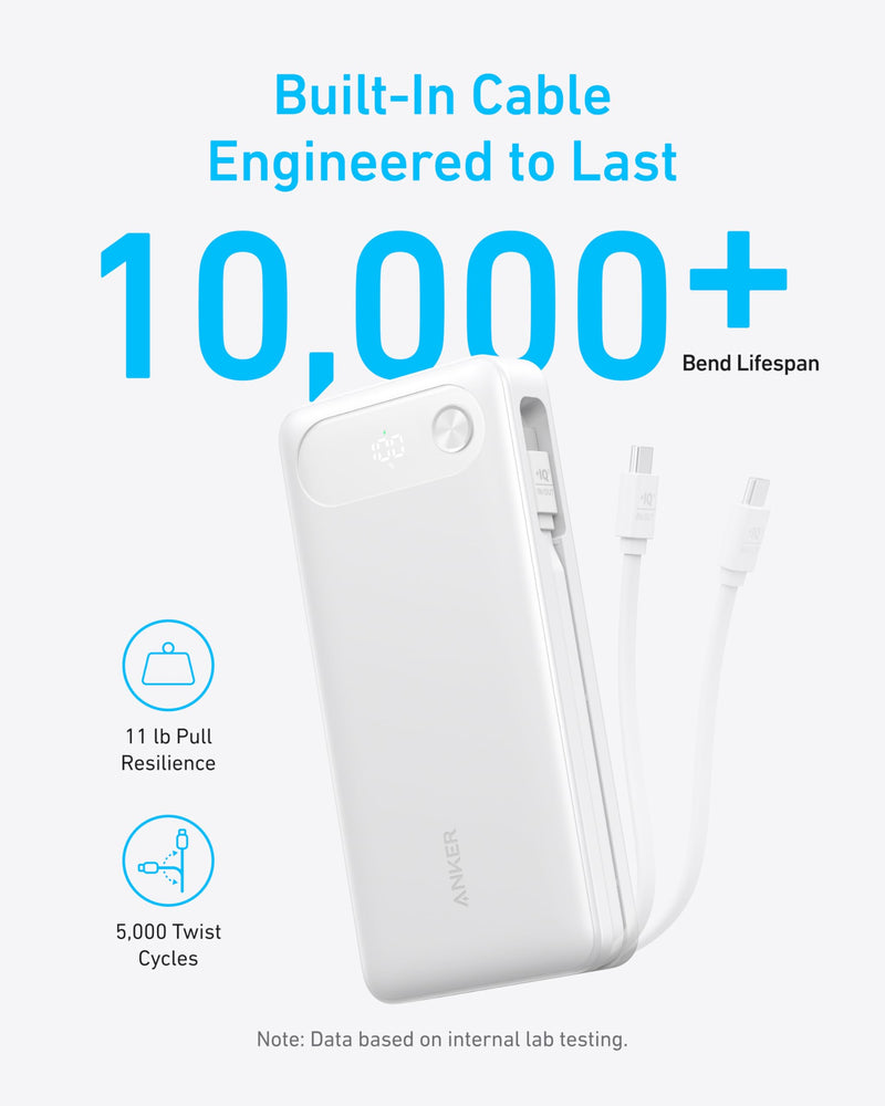 Load image into Gallery viewer, Anker Power Bank (20K, 87W, Built-In USB-C Cable)