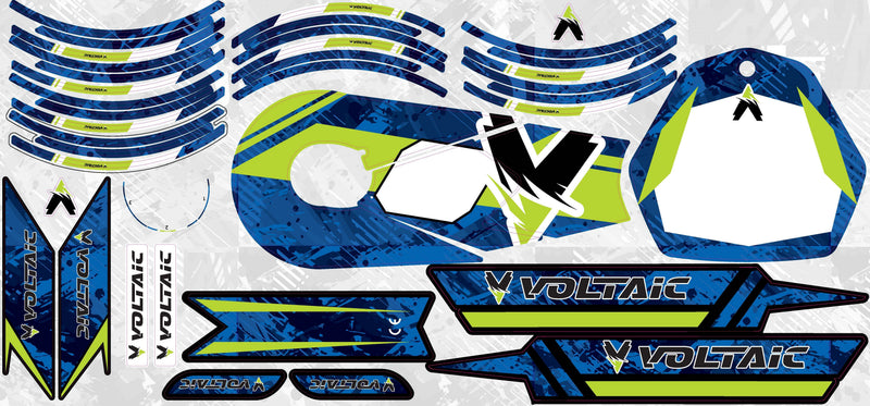 Load image into Gallery viewer, Graphics Kit Camo Blue Green