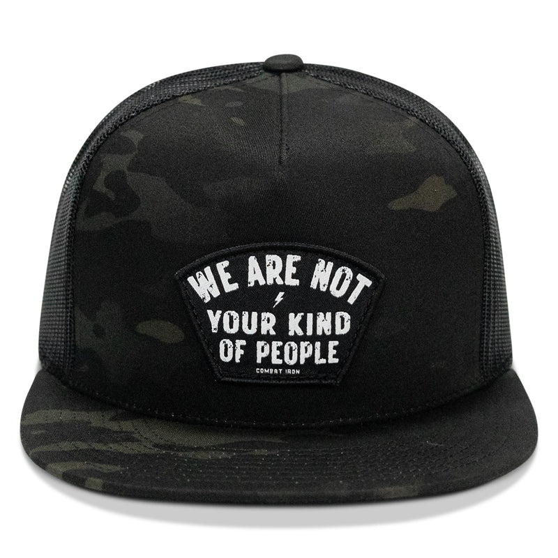 Load image into Gallery viewer, We Are Not Your Kind Of People Patch Flatbill Snapback Hat