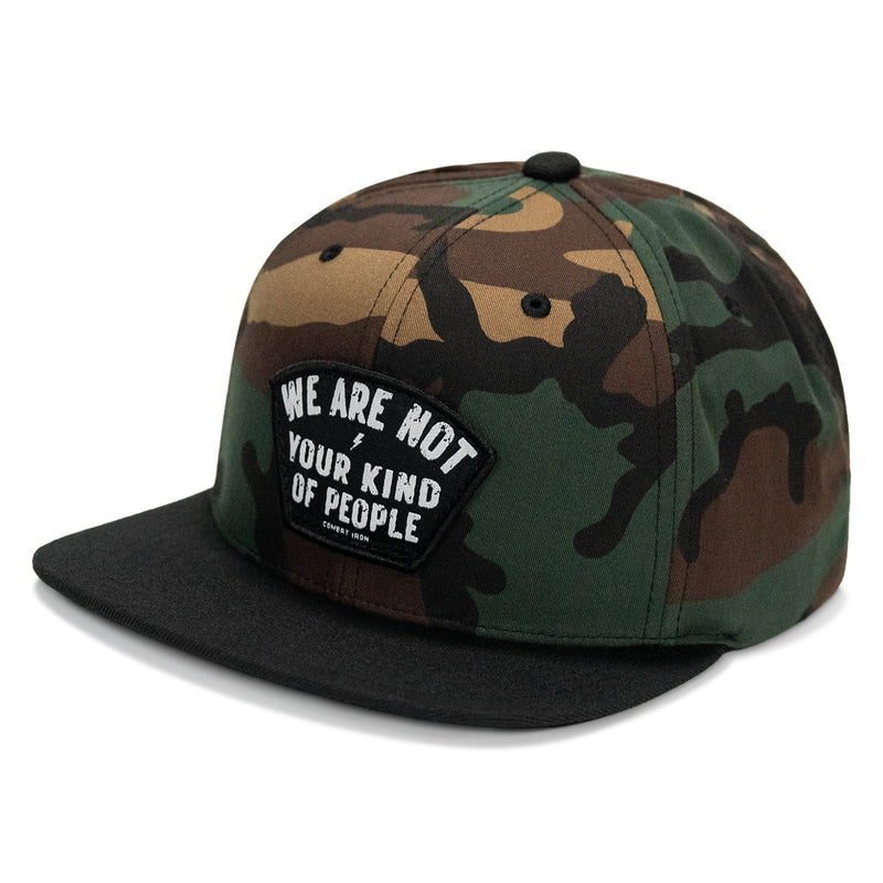 Load image into Gallery viewer, We Are Not Your Kind Of People Patch Flatbill Snapback Hat
