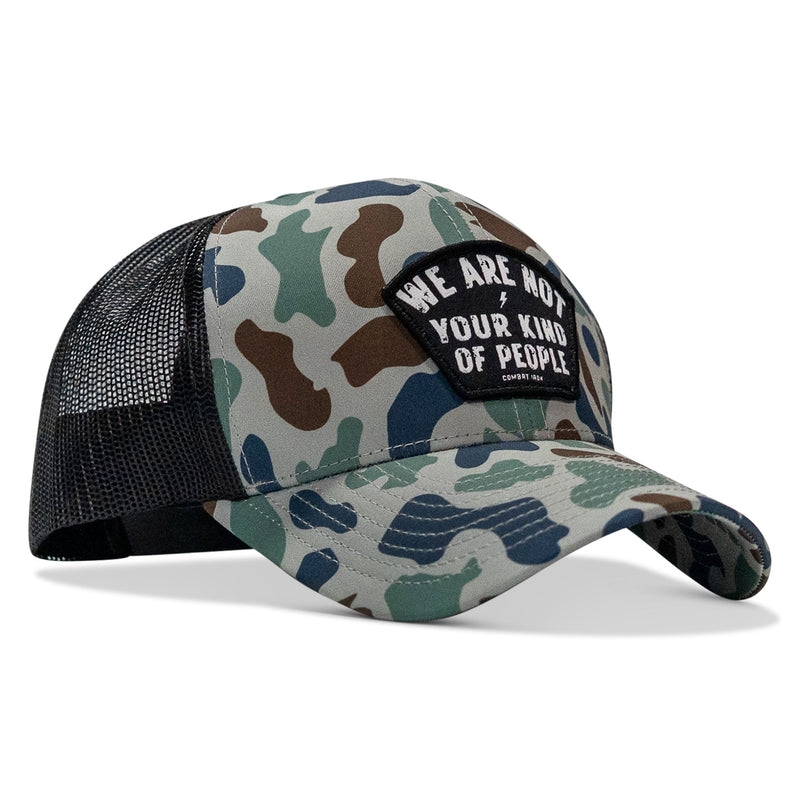 Load image into Gallery viewer, We Are Not Your Kind Of People Patch Snapback Hat