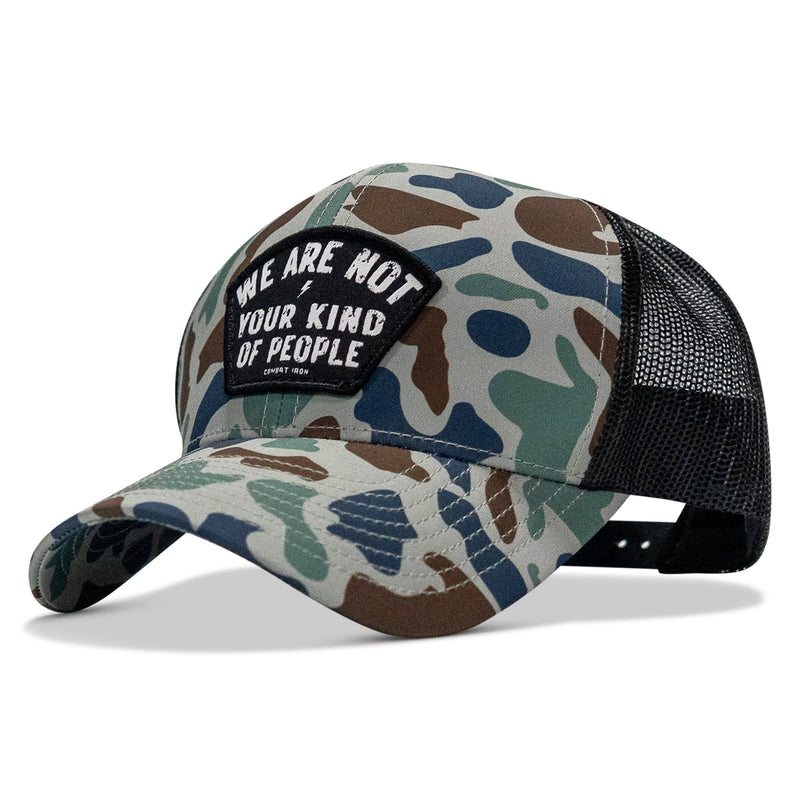 Load image into Gallery viewer, We Are Not Your Kind Of People Patch Snapback Hat
