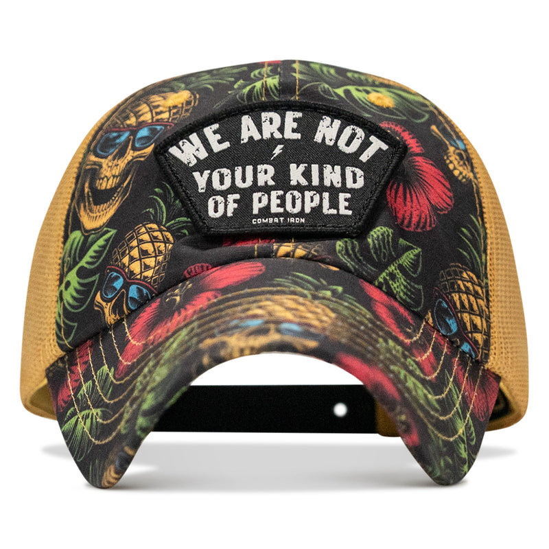 Load image into Gallery viewer, We Are Not Your Kind Of People Patch Tactical Ripstop Mesh Snapback Hat