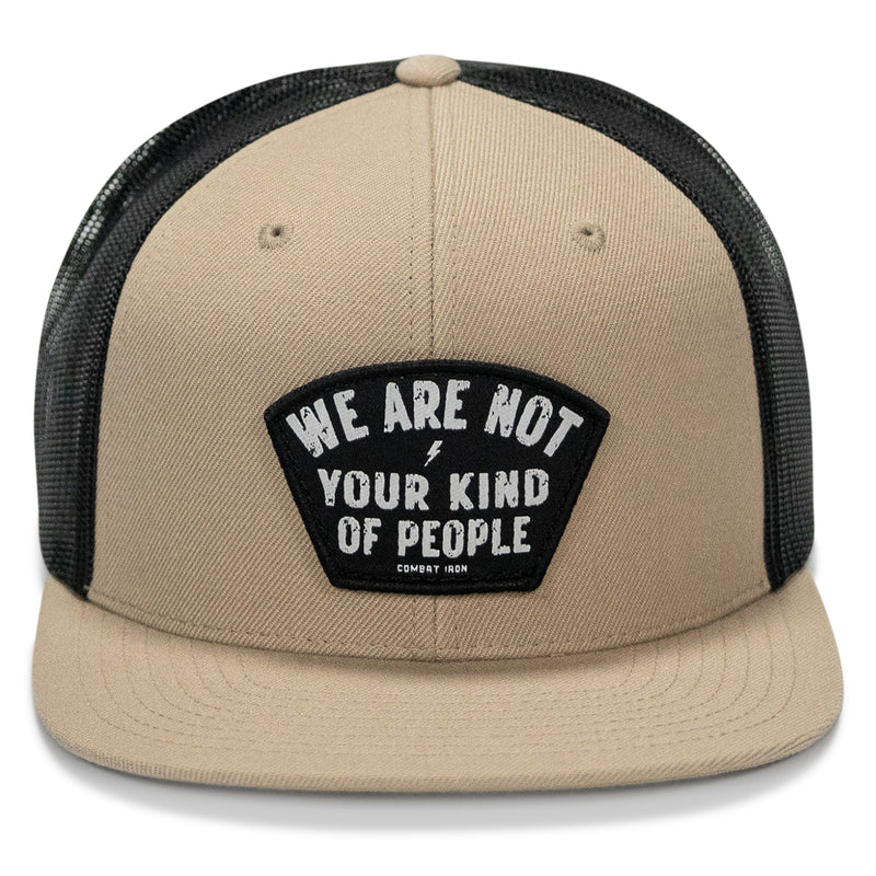 Load image into Gallery viewer, We Are Not Your Kind Of People Patch Flatbill Snapback Hat
