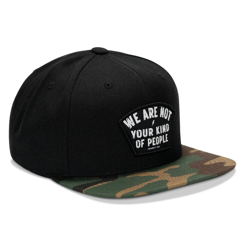 Load image into Gallery viewer, We Are Not Your Kind Of People Patch Flatbill Snapback Hat