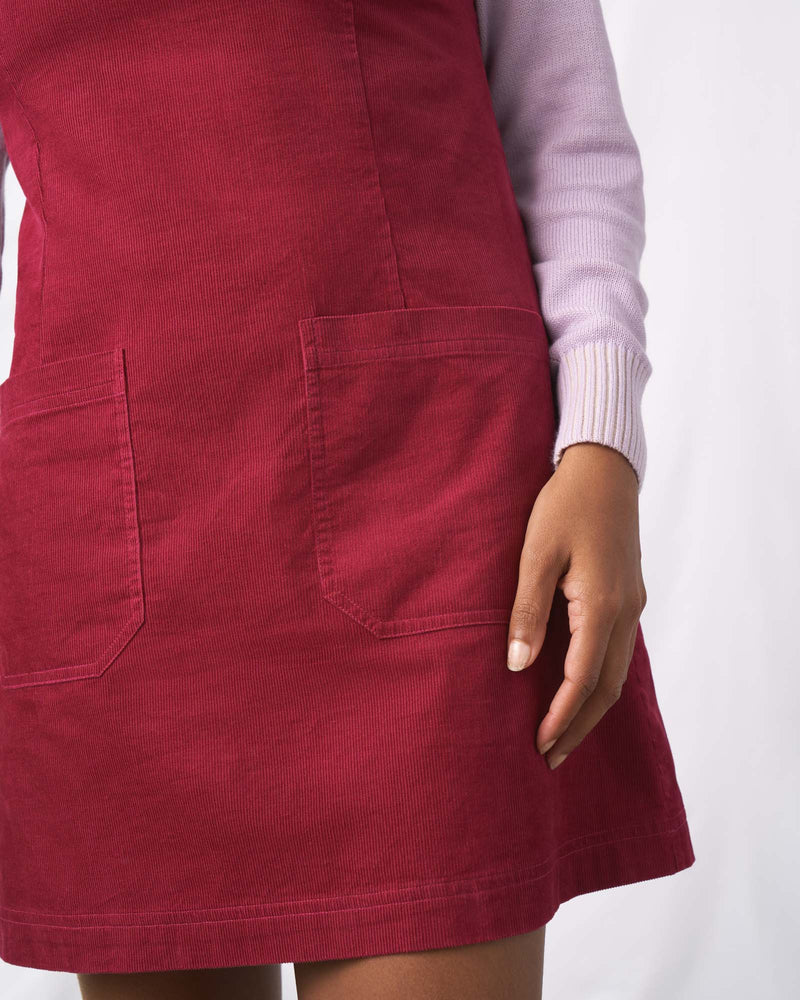 Load image into Gallery viewer, Organic Corduroy Pinafore Dress