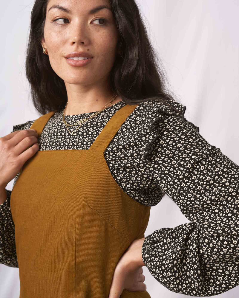 Load image into Gallery viewer, Organic Corduroy Pinafore Dress