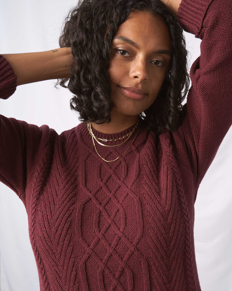 Load image into Gallery viewer, Recycled Tie Back Sweater Dress