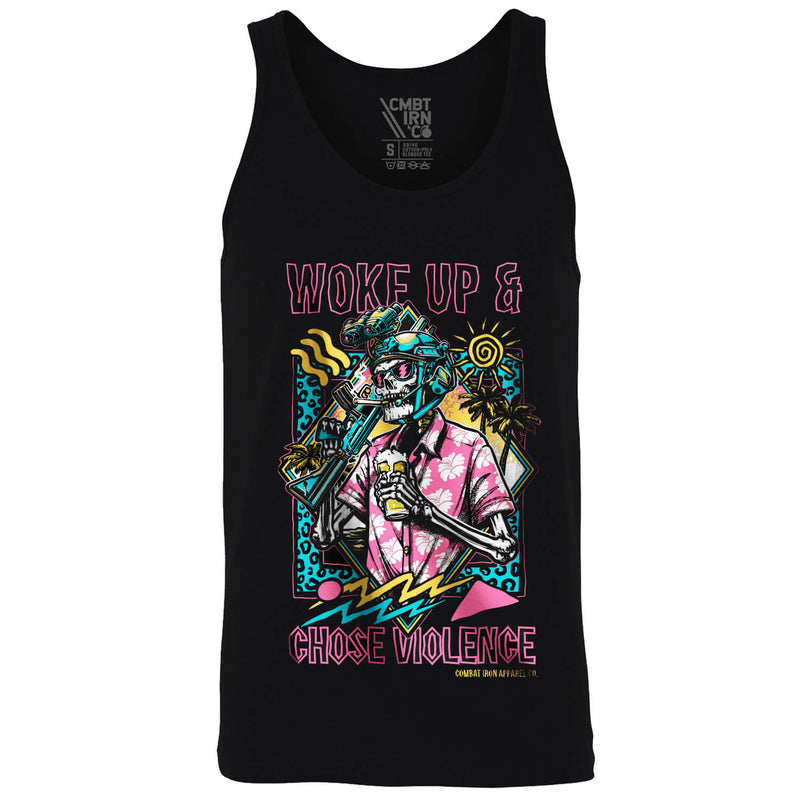 Load image into Gallery viewer, Woke Up & Chose Violence Men's Tank