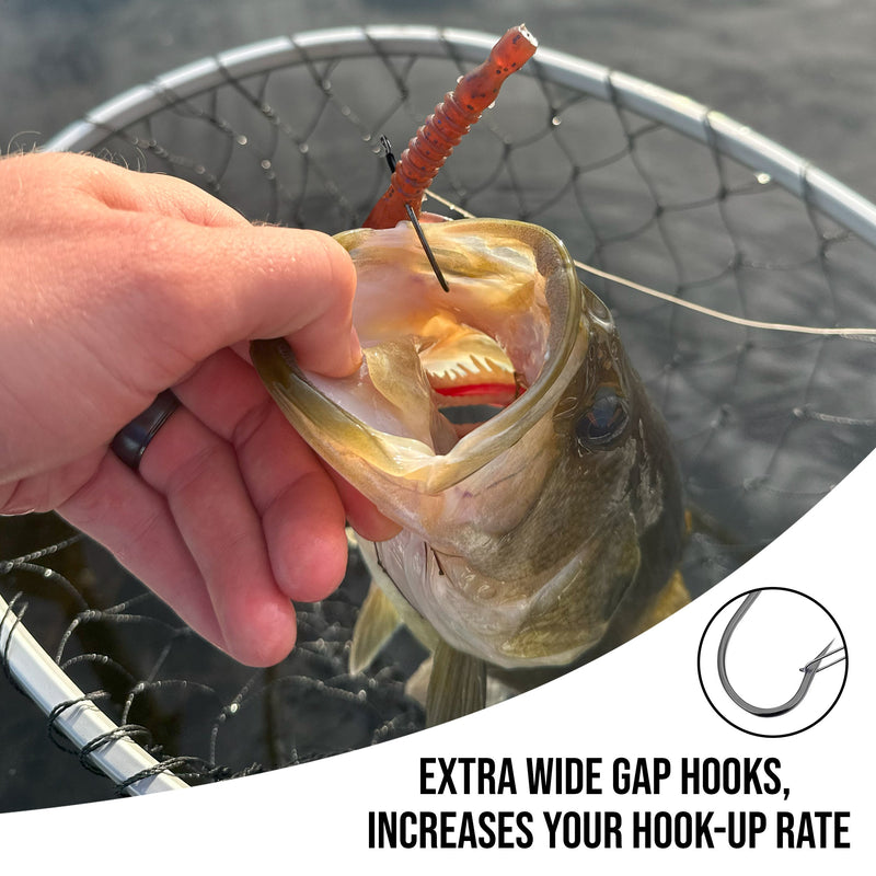 Load image into Gallery viewer, Reaction Tackle Wide Gap Wacky Hooks (25-PACK)