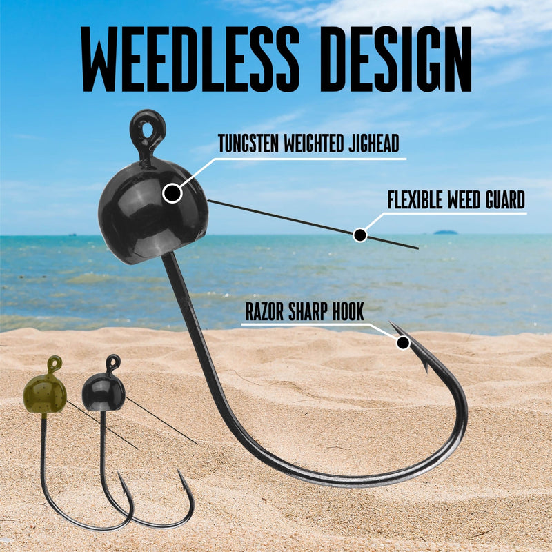 Load image into Gallery viewer, Reaction Tackle Tungsten Wacky Jig Heads (5-PACK)