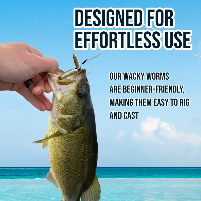 Load image into Gallery viewer, Reaction Tackle Soft Plastic Wacky Worms 5.5in - 24 Pack