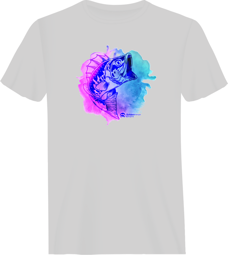 Load image into Gallery viewer, Watercolor Fishing Man T-Shirt
