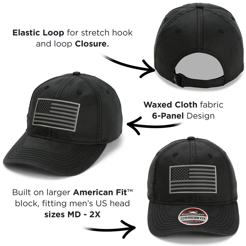 Load image into Gallery viewer, Waxed Cloth American Flag Dad Cap
