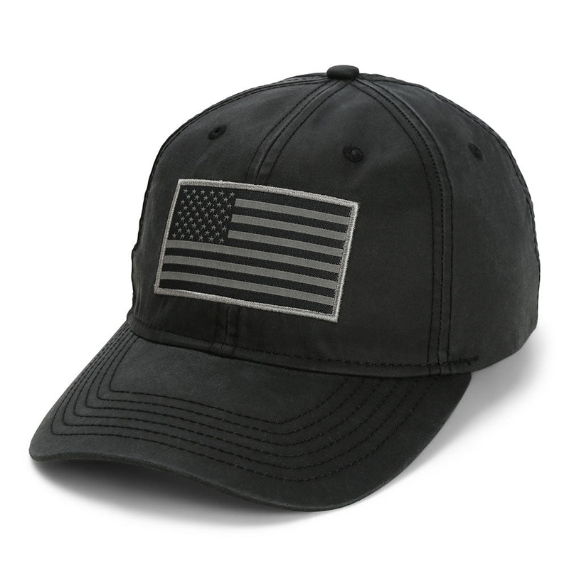 Load image into Gallery viewer, Waxed Cloth American Flag Dad Cap