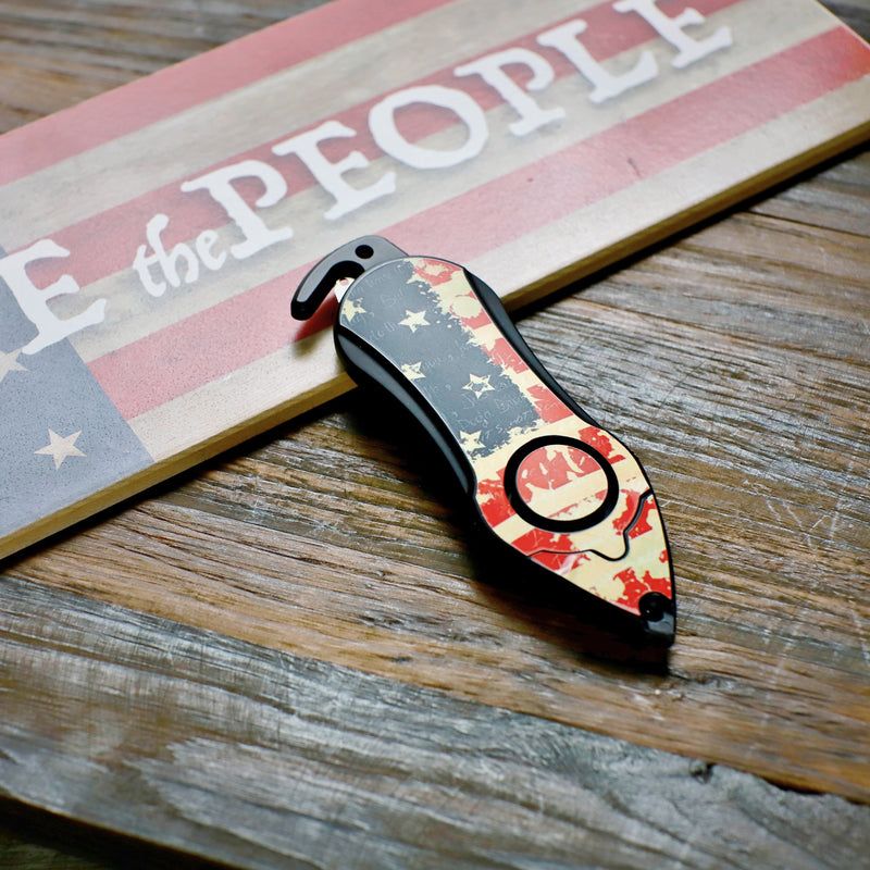 Load image into Gallery viewer, Personal Alarm Keychain Safety Emergency Tool (USA Flag)