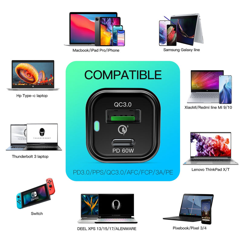 Load image into Gallery viewer, REXING JETSPEED Black 78W PowerDelivery+ USB-C/USB Car Charger