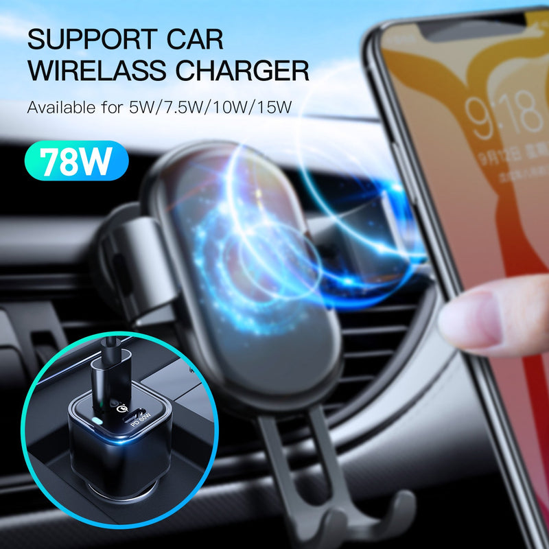 Load image into Gallery viewer, REXING JETSPEED Black 78W PowerDelivery+ USB-C/USB Car Charger