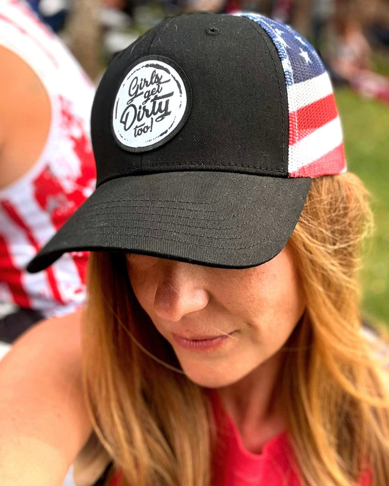 Load image into Gallery viewer, Stars & Stripes Trucker Hat