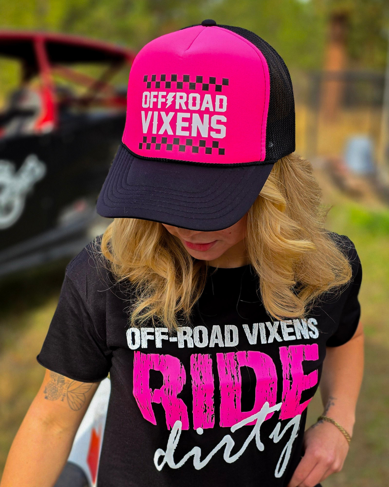 Load image into Gallery viewer, Checked Out Foam Trucker - Pink/Black