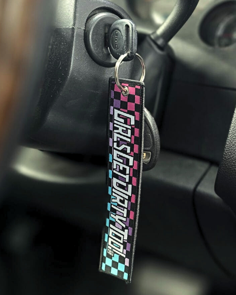 Load image into Gallery viewer, Checkered Keychain - Pink/Blue