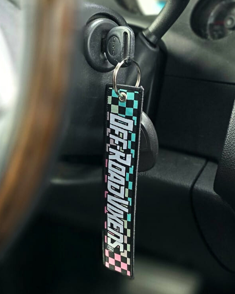 Load image into Gallery viewer, Checkered Keychain - Mint/Pink