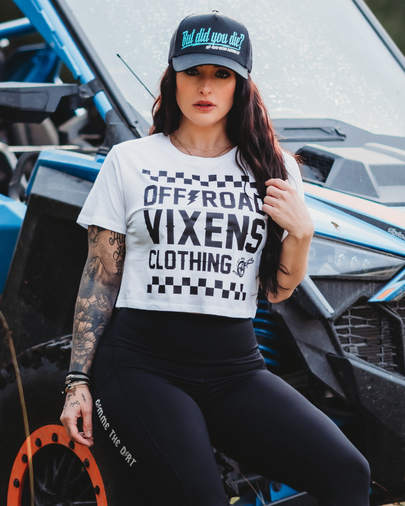 Load image into Gallery viewer, Checked Out Cropped Tee