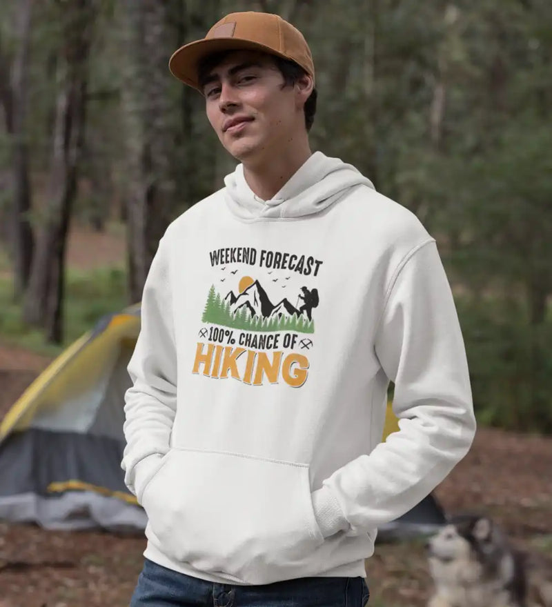 Load image into Gallery viewer, Weekend Forecast 100% Hiking Unisex Hoodie