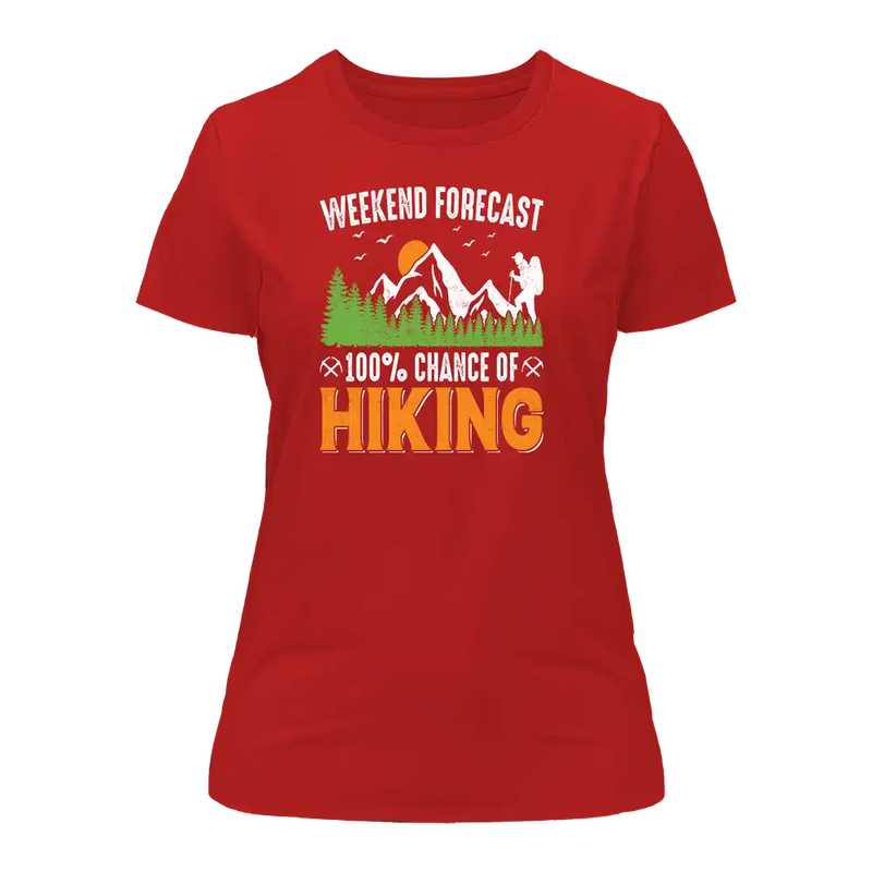 Load image into Gallery viewer, Weekend Forecast 100% Hiking T-Shirt for Women
