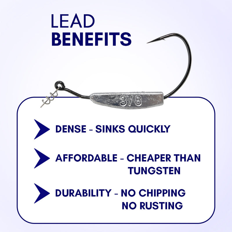 Load image into Gallery viewer, Reaction Tackle Lead Weighted Swimbait Hooks (10-PACK)