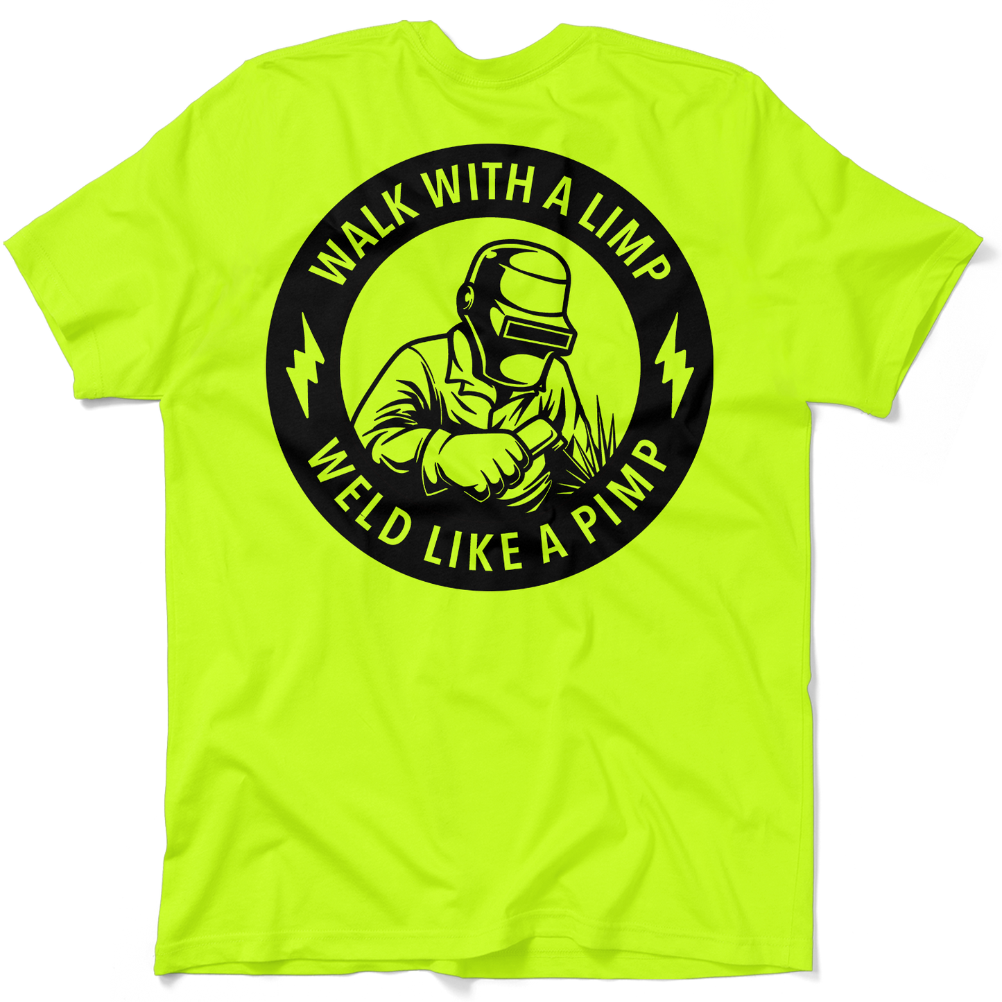 Weld Like a Pimp - Safety Yellow Pocket T-Shirt