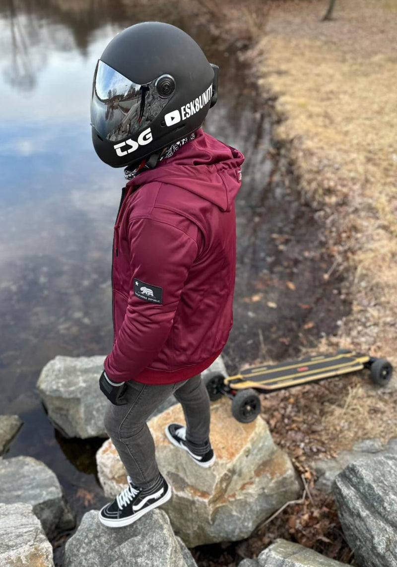 Load image into Gallery viewer, Red Maroon Solid Ultra Protective Hoodie