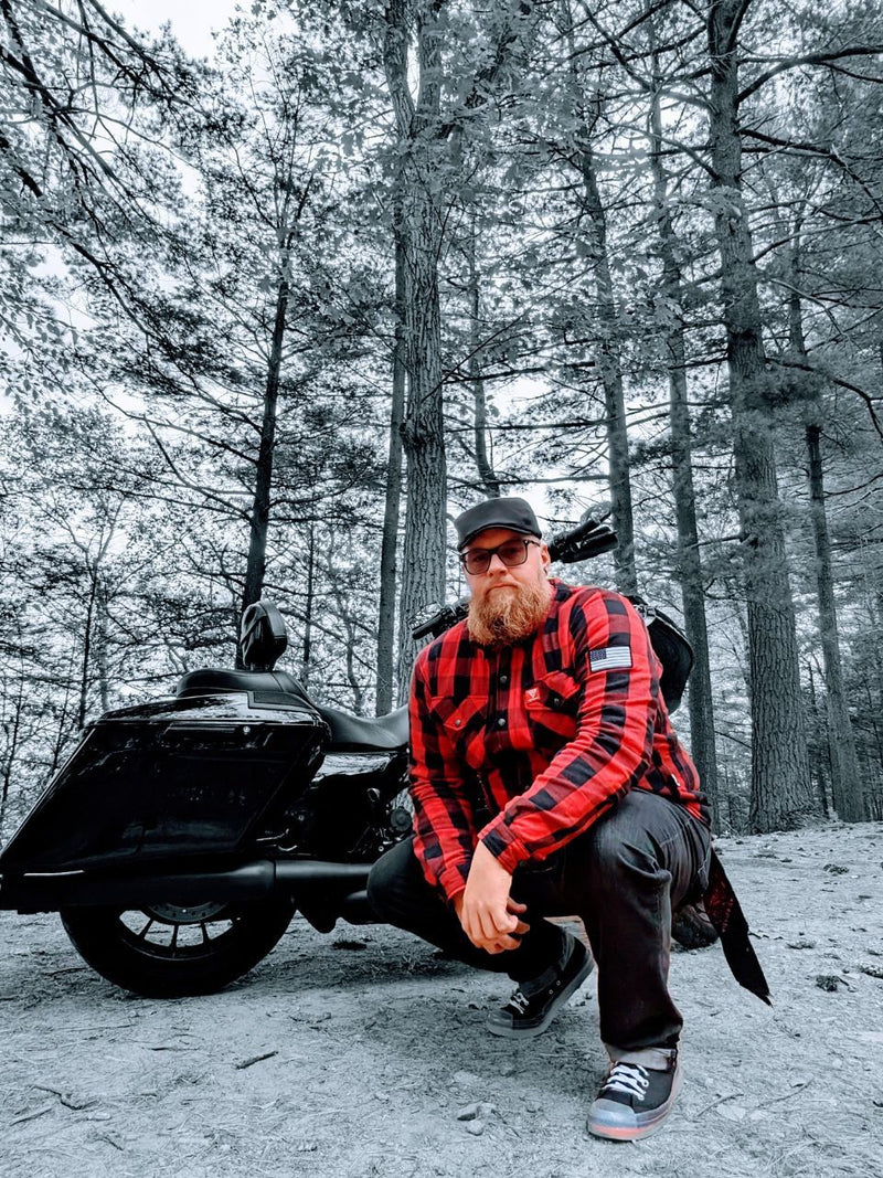 Load image into Gallery viewer, Protective Flannel Shirt - Red Checkered