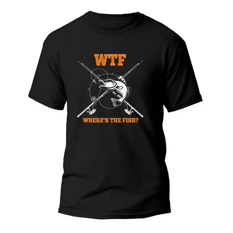 Load image into Gallery viewer, WTF Where's The Fish Man T-Shirt