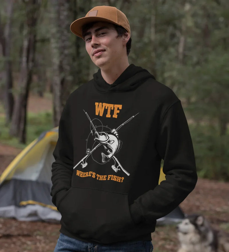 Load image into Gallery viewer, WTF Where's The Fish Unisex Hoodie
