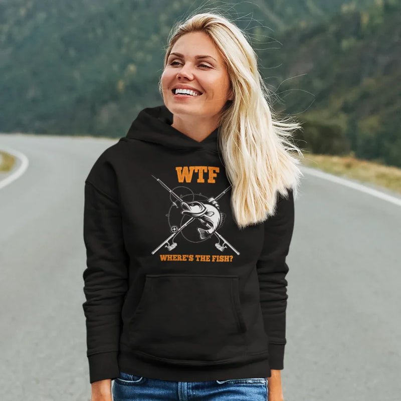 Load image into Gallery viewer, WTF Where's The Fish Unisex Hoodie