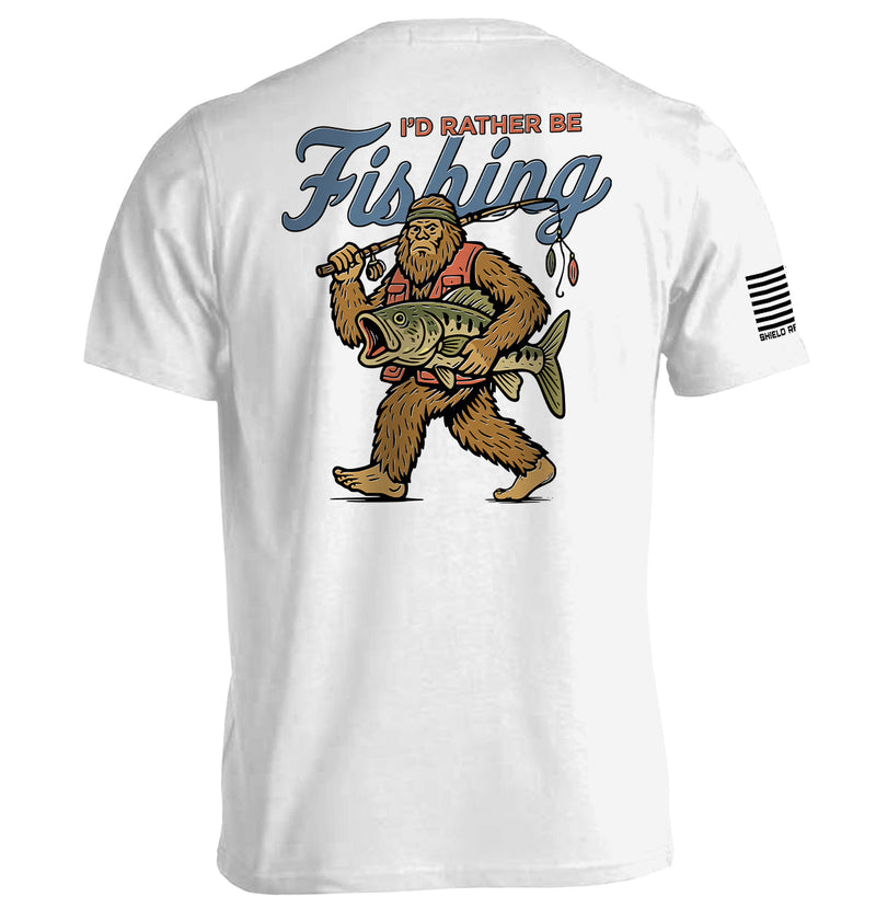 Load image into Gallery viewer, I'd Rather Be Fishing Bigfoot