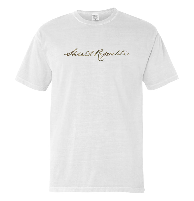 Load image into Gallery viewer, Shield Republic Duck Camo Script (Front)