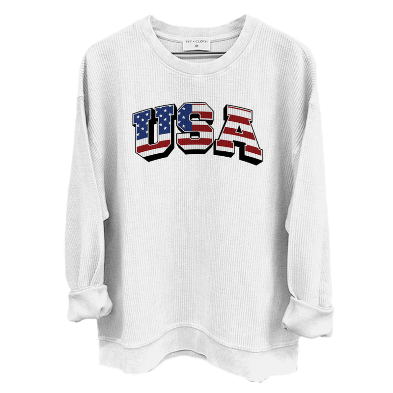 Load image into Gallery viewer, USA Flag Lettering (Front)