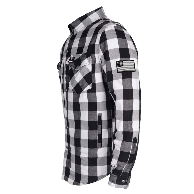 Load image into Gallery viewer, Protective Flannel Shirt - Black and White Checkered