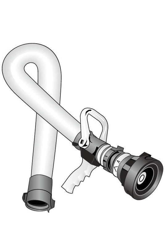 WHITE HOSE RIBBON HELMET DECAL