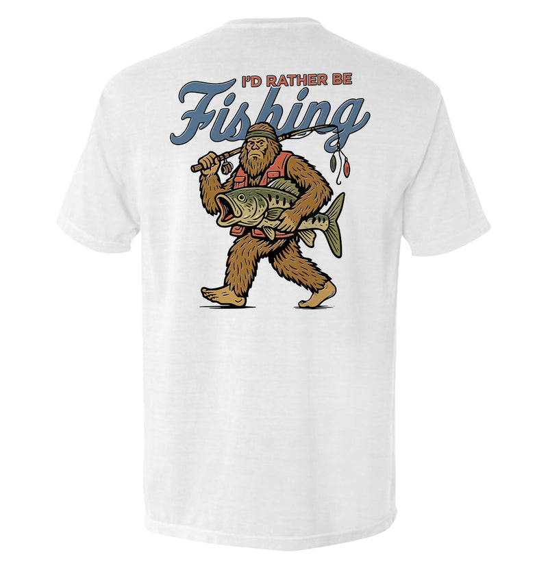 Load image into Gallery viewer, I'd Rather Be Fishing Bigfoot