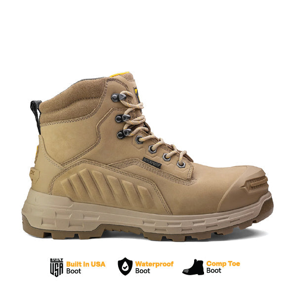 Load image into Gallery viewer, Wildwood 6” Waterproof Composite Toe Boot - Stone - Made in USA