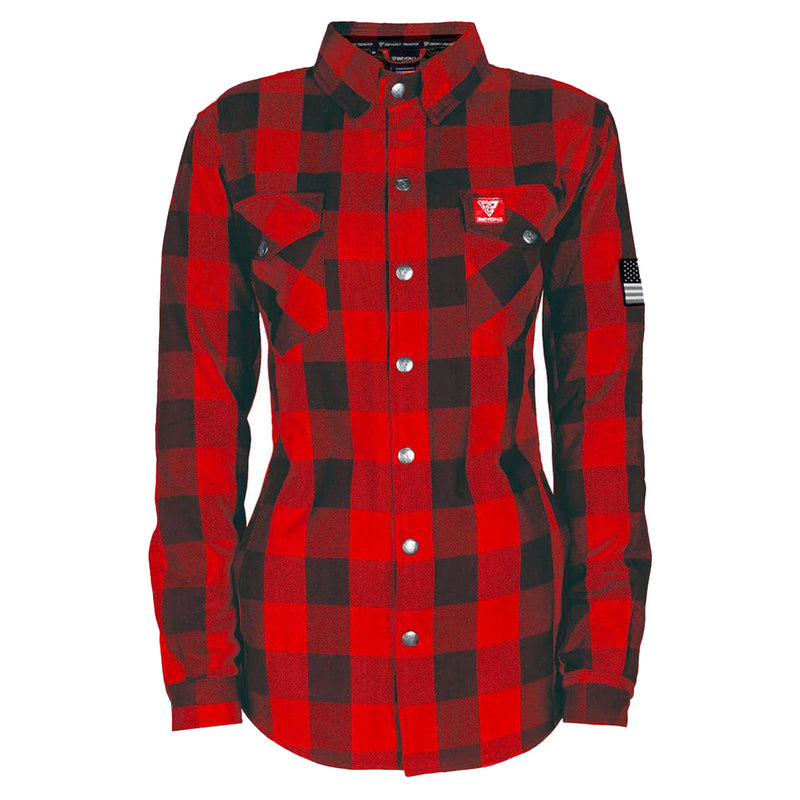Load image into Gallery viewer, Protective Flannel Shirt for Women - Red Checkered