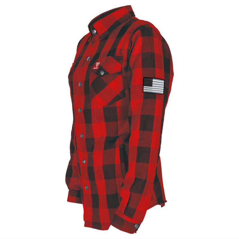 Load image into Gallery viewer, Protective Flannel Shirt for Women - Red Checkered
