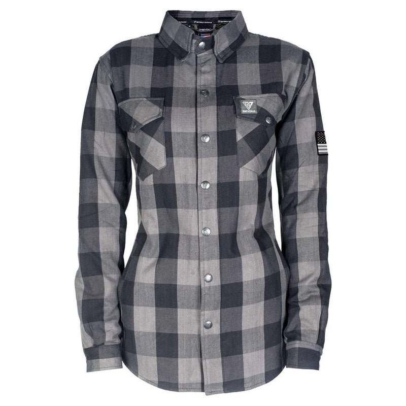Load image into Gallery viewer, Protective Flannel Shirt for Women - Grey Checkered