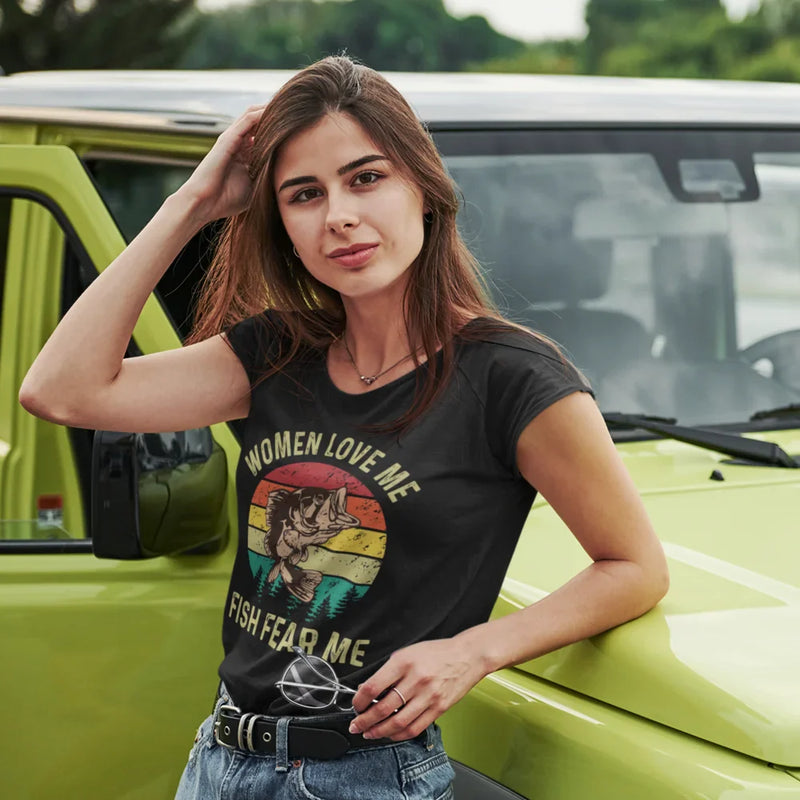 Load image into Gallery viewer, Women Love Me Fish Hate Me T-Shirt for Women