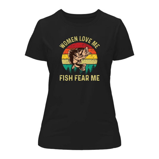 Women Love Me Fish Hate Me T-Shirt for Women