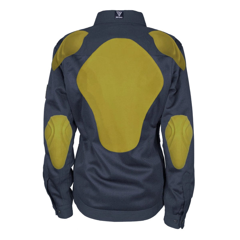 Load image into Gallery viewer, Protective Summer Mesh Shirt for Women - Navy Blue Solid with Pads