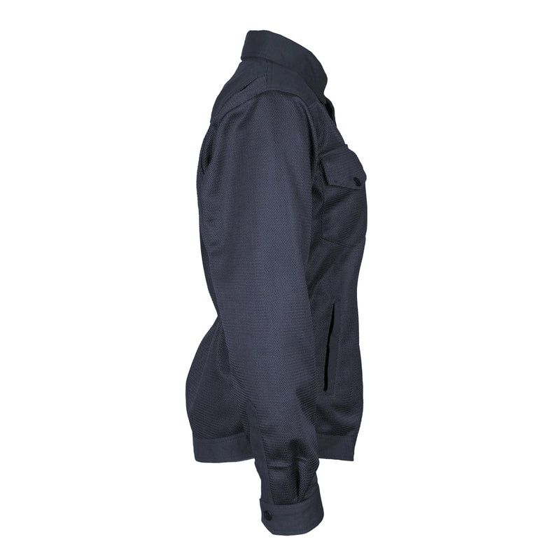 Load image into Gallery viewer, Protective Summer Mesh Shirt for Women - Navy Blue Solid with Pads